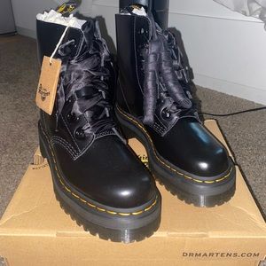 Brand New Platform Chunky Black Molly Dr Martens Boots Size 8